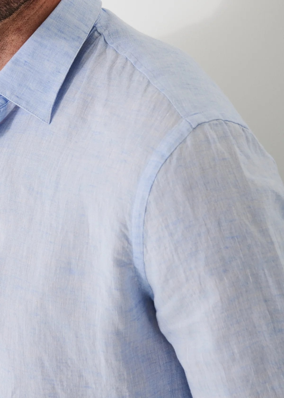 Long Sleeve Linen Chambray Shirt - Patrick Assaraf - Danali - P4301W21R-402-M