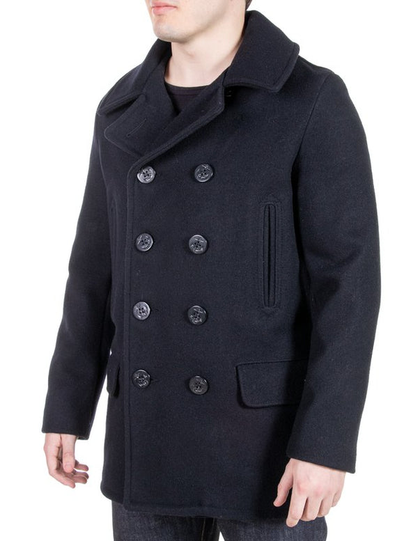 Melton Wool Peacoat - 782USA - Schott - Danali - 782USA-NAVY-S
