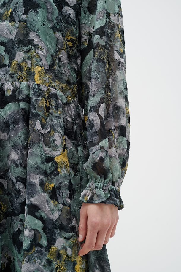 Nisira Short Dress - InWear - Danali - 30108697-GreenMarbleFlower-4
