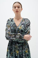 Nisira Short Dress - InWear - Danali - 30108697-GreenMarbleFlower-4