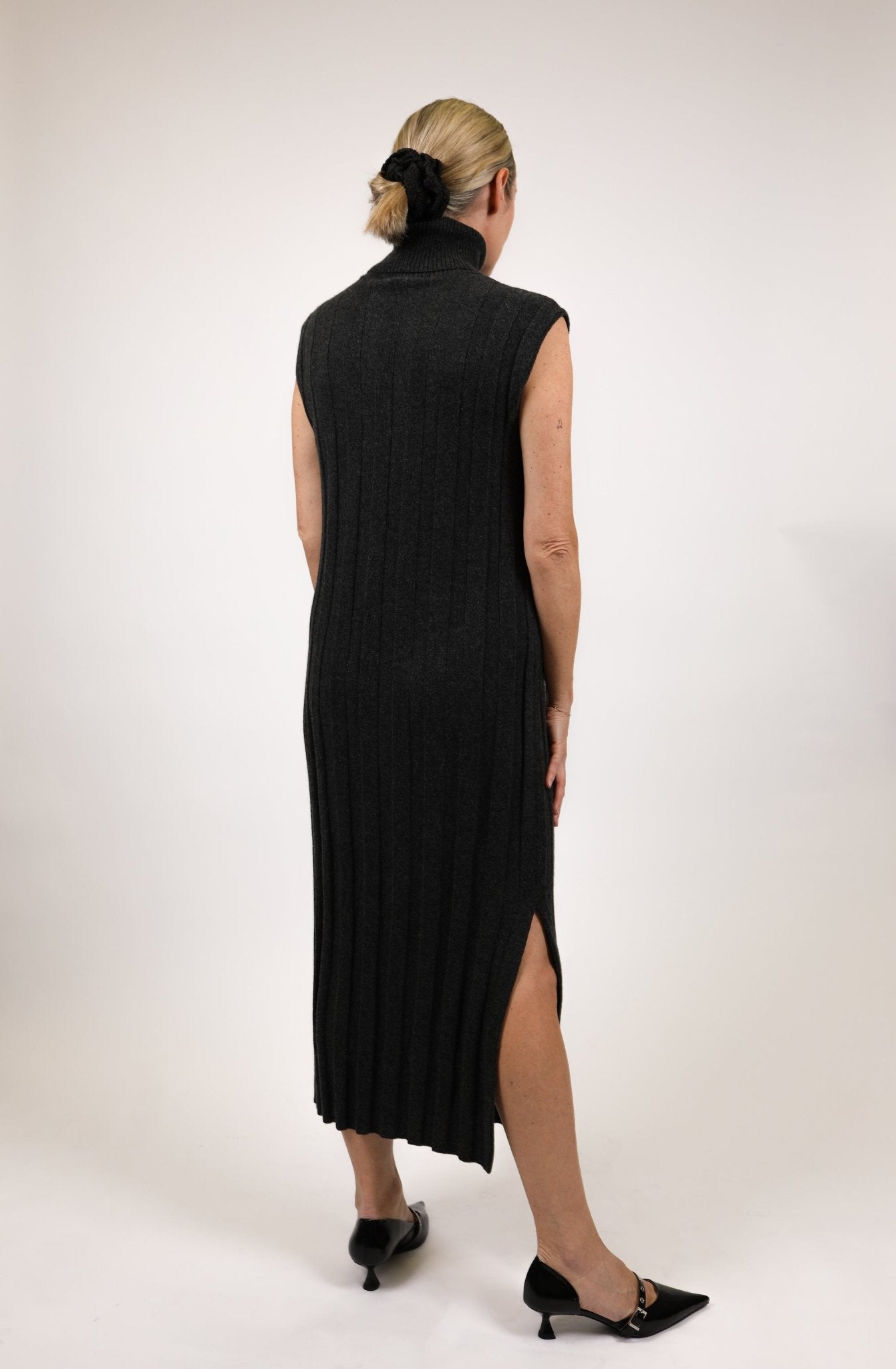 Panel Rib Maxi Turtleneck Dress - Autumn Cashmere - Danali - R13535-Pepper-XS