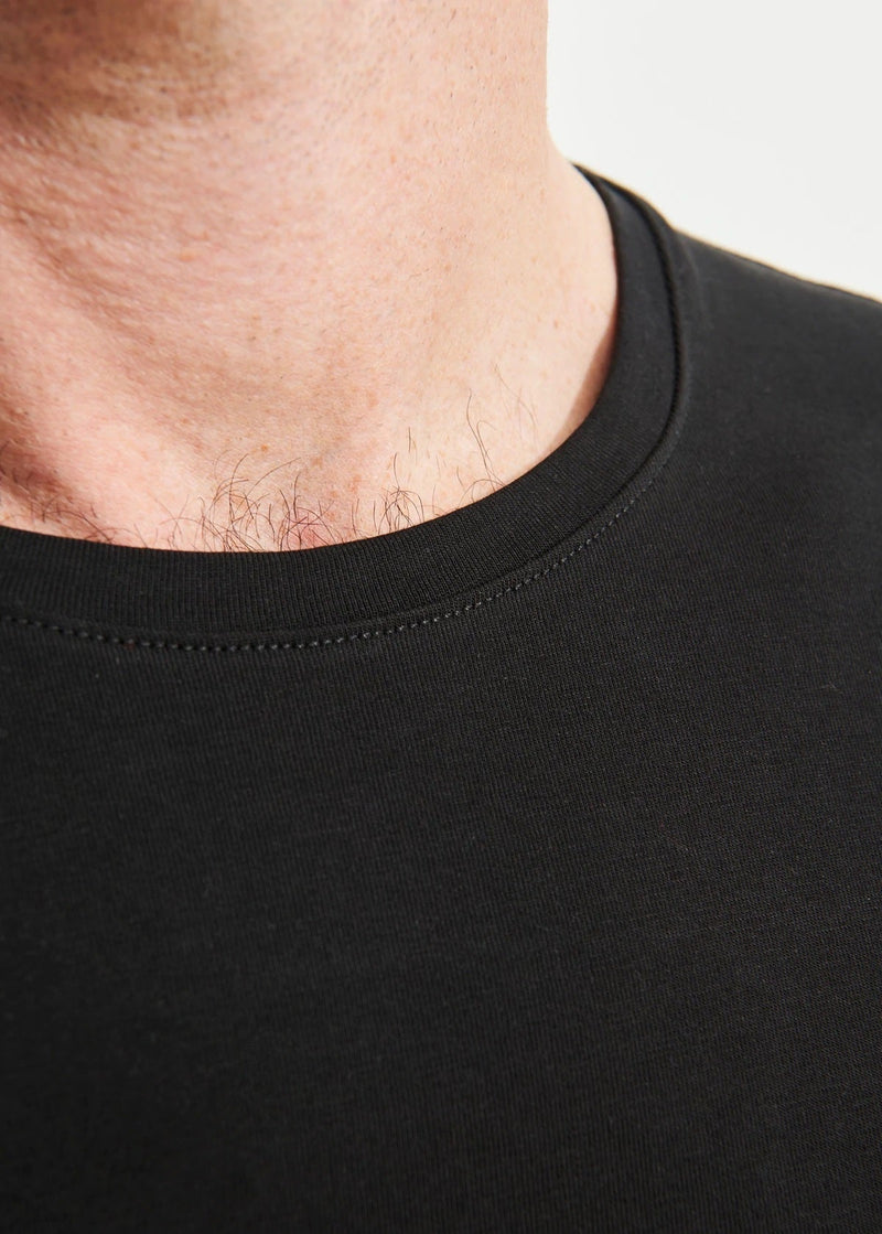 Pima Cotton Crew Tee - Patrick Assaraf - Danali - 99A08CB-Black-S