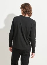 Pima Cotton Stretch Long Sleeve T-Shirt - Patrick Assaraf - Danali - 99A08CL-BLK-S