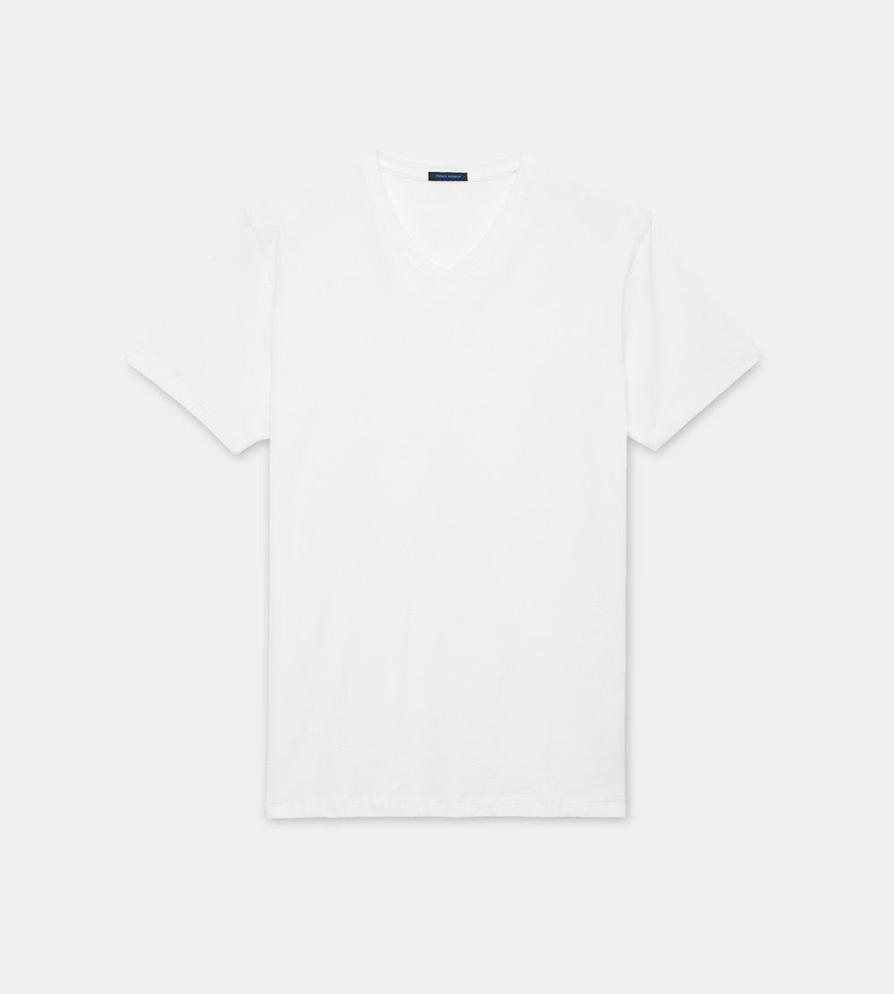Pima Cotton V-Neck T-Shirt -Patrick Assaraf - Danali