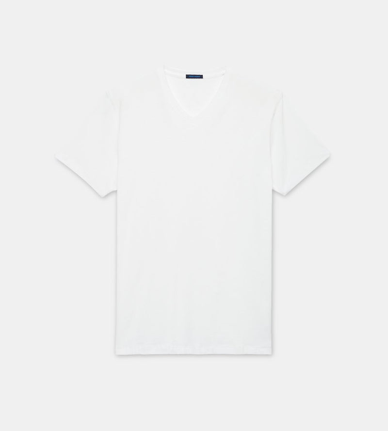 Pima Cotton V-Neck T-Shirt -Patrick Assaraf - Danali