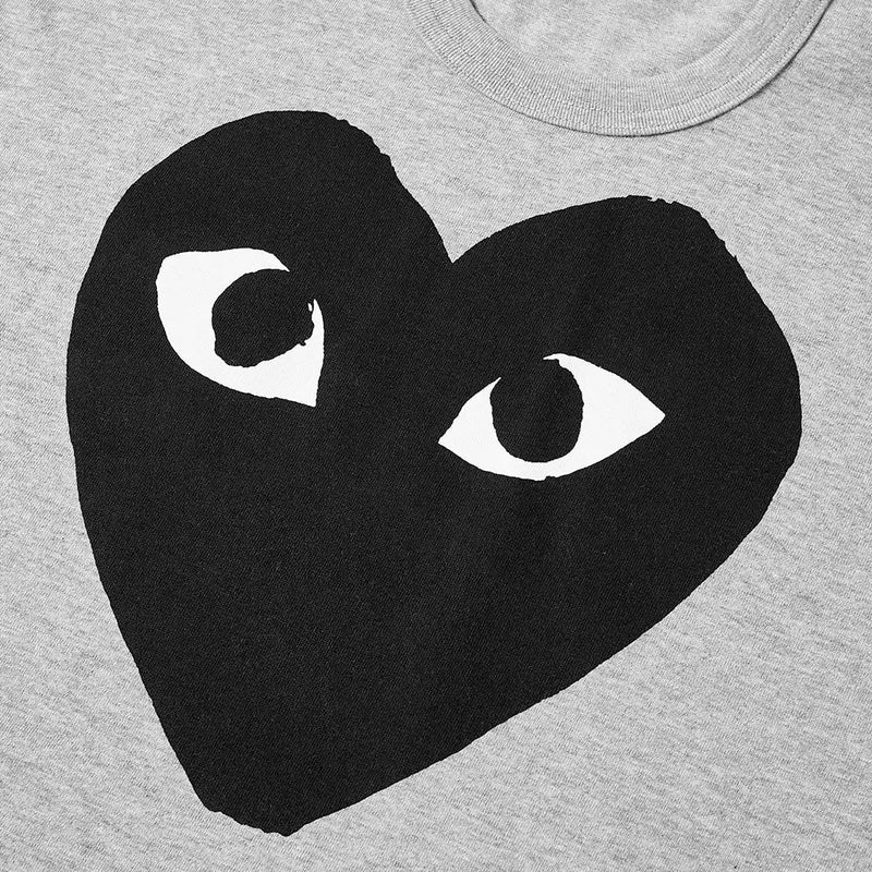 Play Heart Logo T-Shirt - Comme Des Garçons - Danali - P1T084-Grey-M