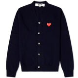 Play Red Heart Patch Cardigan - Comme Des Garçons - Danali - P1N008-Navy-M