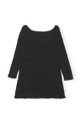 Pleated Georgette Mini Dress - Ganni - Danali - F8502-099-34