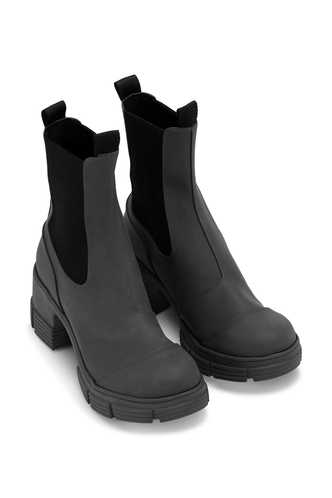Recycled Rubber Heeled City Boot - Ganni - Danali - S2023-099-36