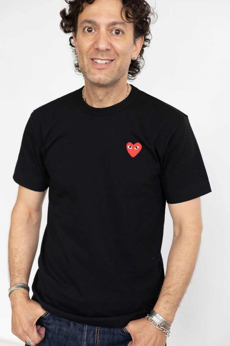 Red Heart Patch T-Shirt - Comme Des Garçons - Danali - P1T108-Black-S