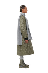 Shiny Quilt Long Coat - Ganni - Danali - F8535-861-XXS/XS