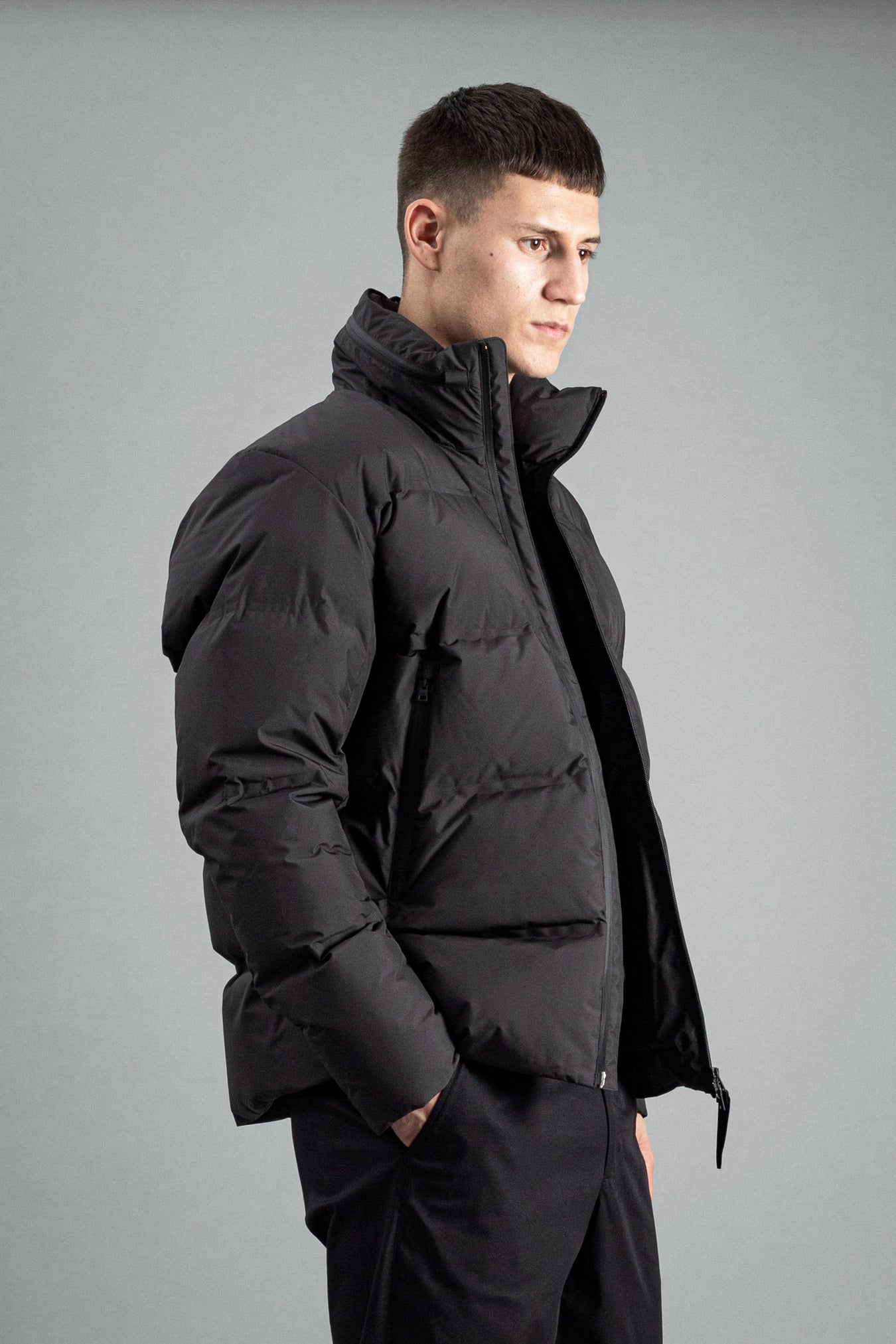 Stand Collar Short Down Jacket - Norse Projects - Danali - N55-0540-Black-M