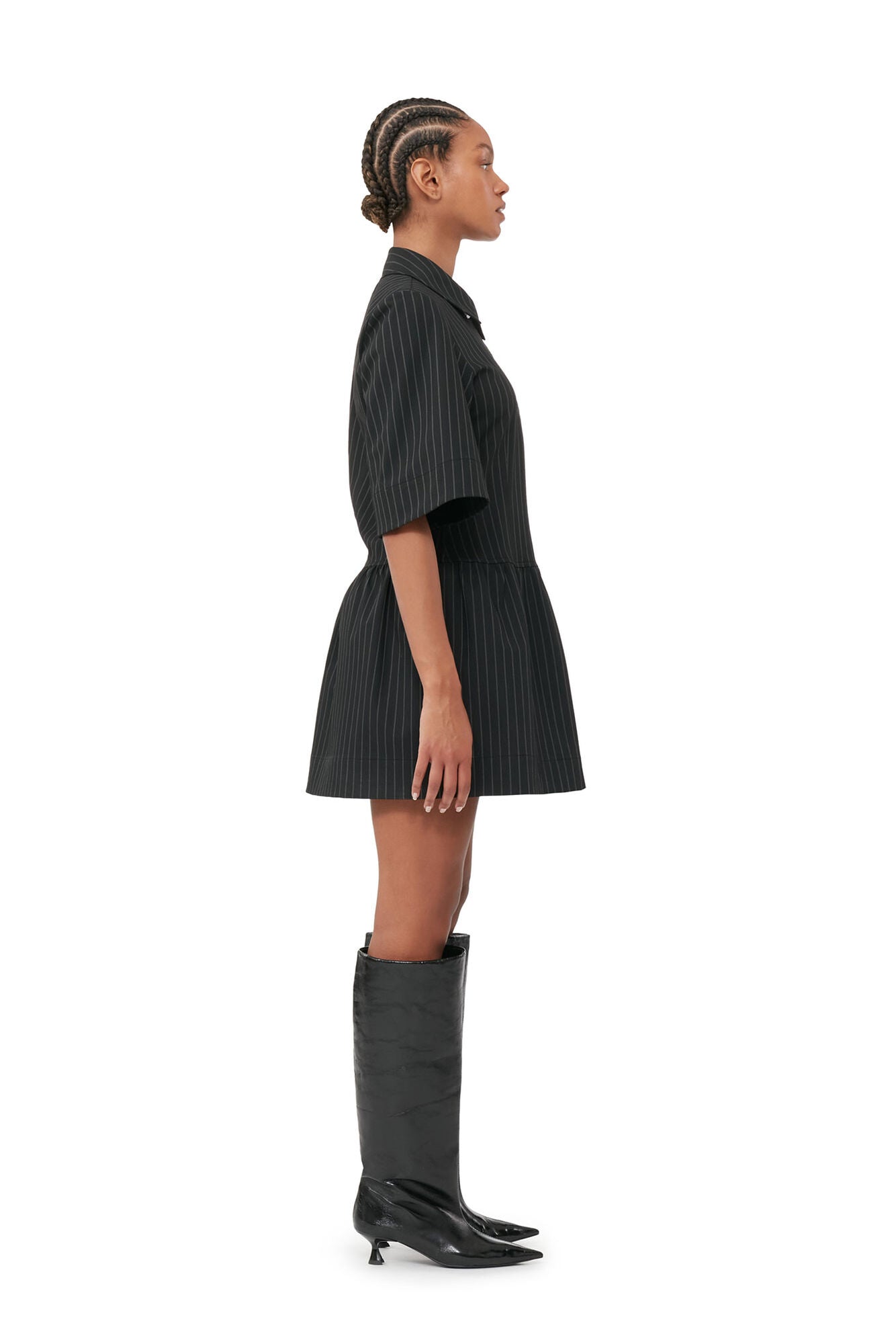 Stretch Stripe Mini Dress - Ganni - Danali - F8231-099-36