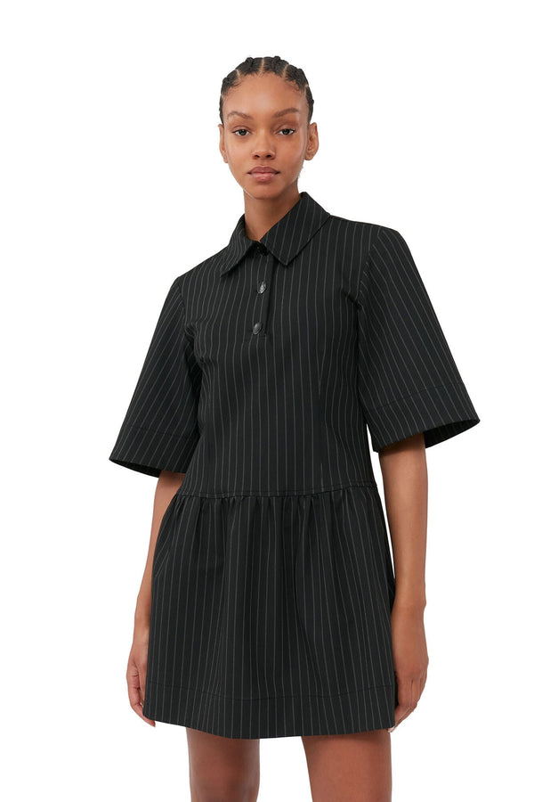 Stretch Stripe Mini Dress - Ganni - Danali - F8231-099-36