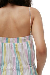Stripe Cotton Maxi Strap Dress - Ganni - Danali - F7766-999-34