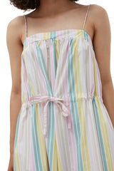 Stripe Cotton Maxi Strap Dress - Ganni - Danali - F7766-999-34