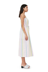 Stripe Cotton Maxi Strap Dress - Ganni - Danali - F7766-999-34