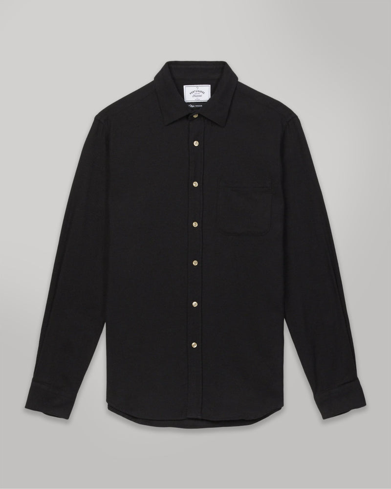 Teca Flannel Shirt - Portuguese Flannel - Danali - TECA-BLACK-M