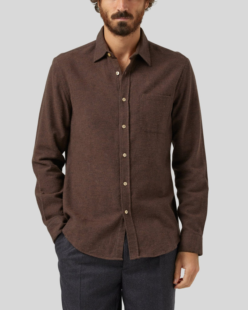 Teca Flannel Shirt - Portuguese Flannel - Danali - TECA-BROWN-M