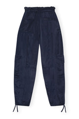 Washed Twill Satin Pants - Ganni - Danali - F8480-683-36