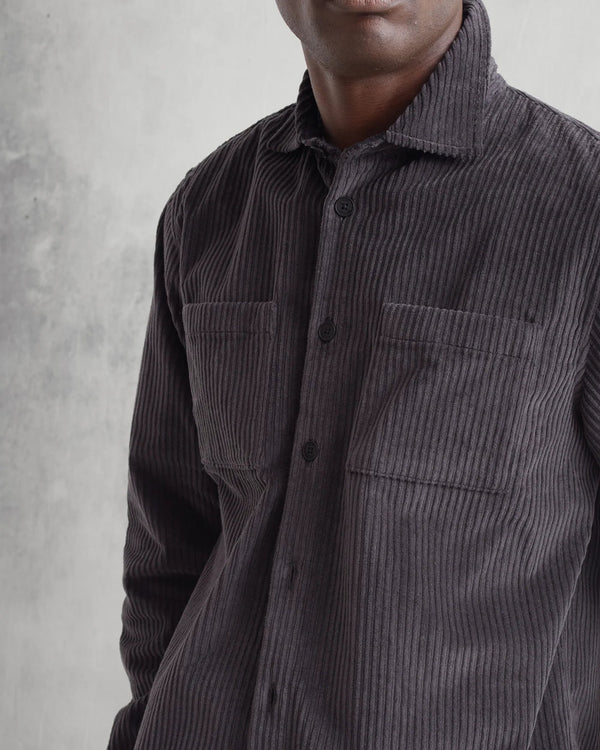 Whiting Over Shirt Penn Cord - Wax London - Danali - AW23-OSH-WHI-AZF-DKG-M