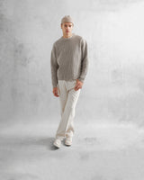 Wilde Fleck Crew Sweater - Wax London - Danali - AW23-KNT-GRV-AZV-NAT-M